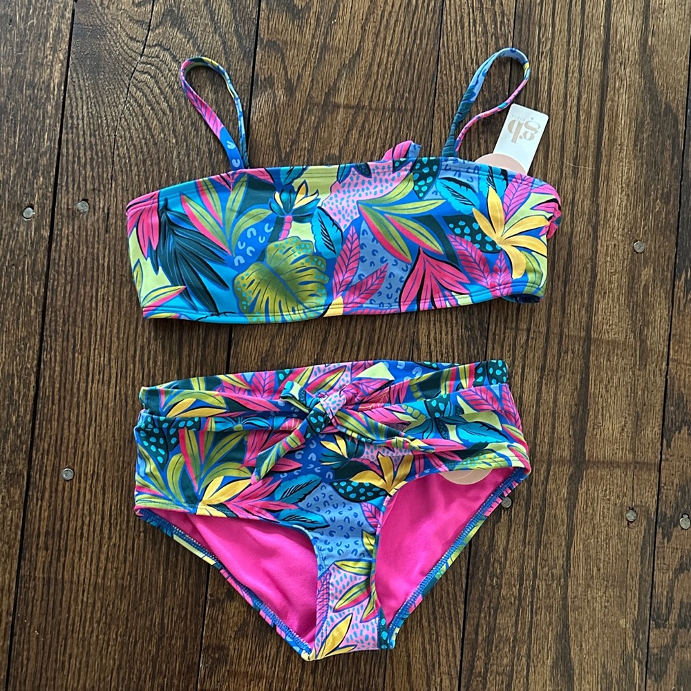 GB Girls Tropical Print Kids Swim Bikini